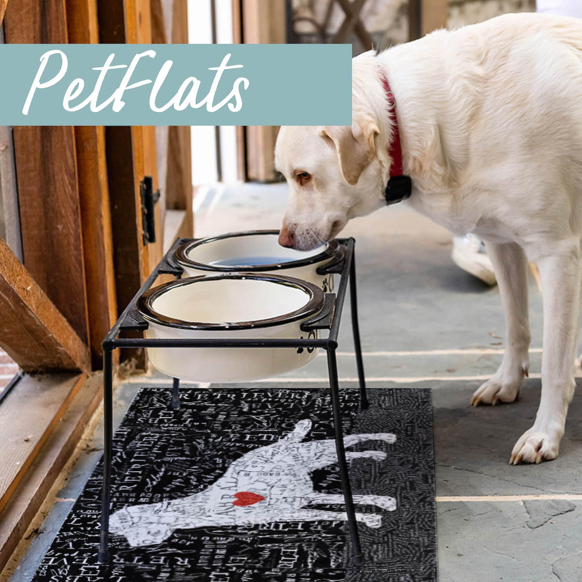 Pet Placemat I Love Dog PetFlat - Premium Vinyl Mat – Carolina Creekhouse