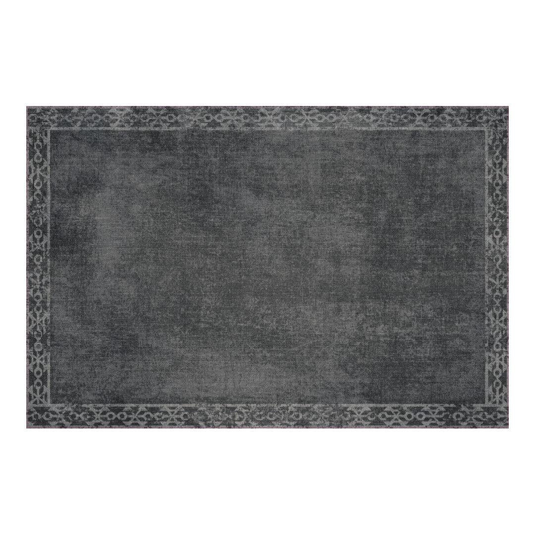 Evelyn FloorFlat | Charcoal - Carolina Creekhouse Easy to Clean Premium Vinyl Mats 