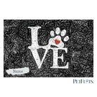 Custom Love Dog PetFlat - Premium Vinyl Mat - Carolina Creekhouse Easy to Clean Premium Vinyl Mats